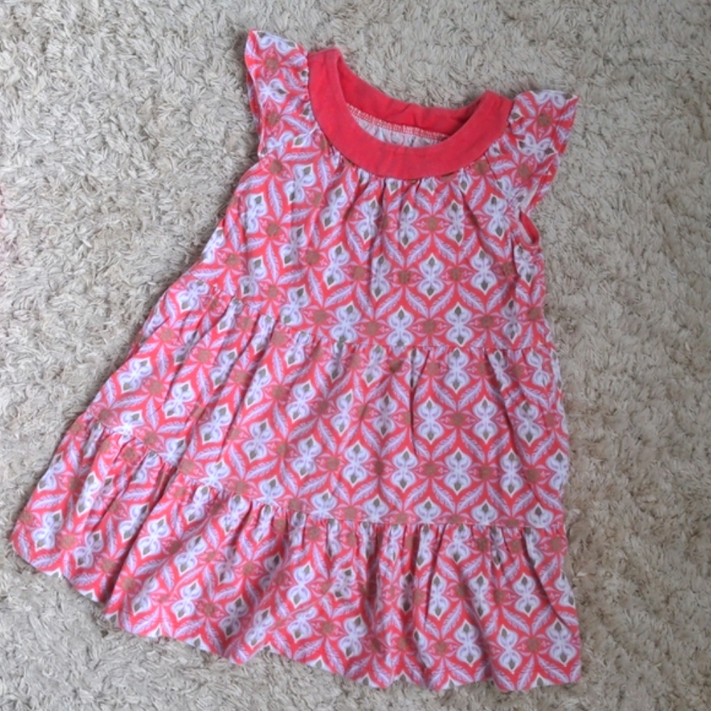 Tea patterned flowy swing dress